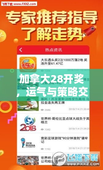 加拿大28开奖，运气与策略交织的彩票盛宴