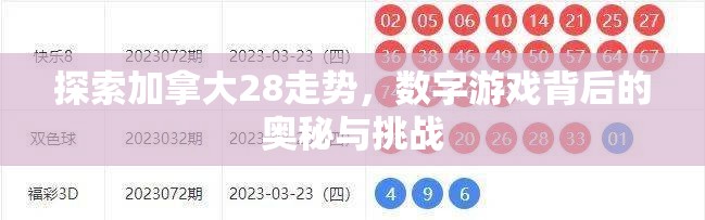 探索加拿大28走势，数字游戏背后的奥秘与挑战