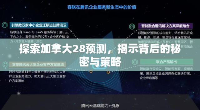 探索加拿大28预测，揭示背后的秘密与策略