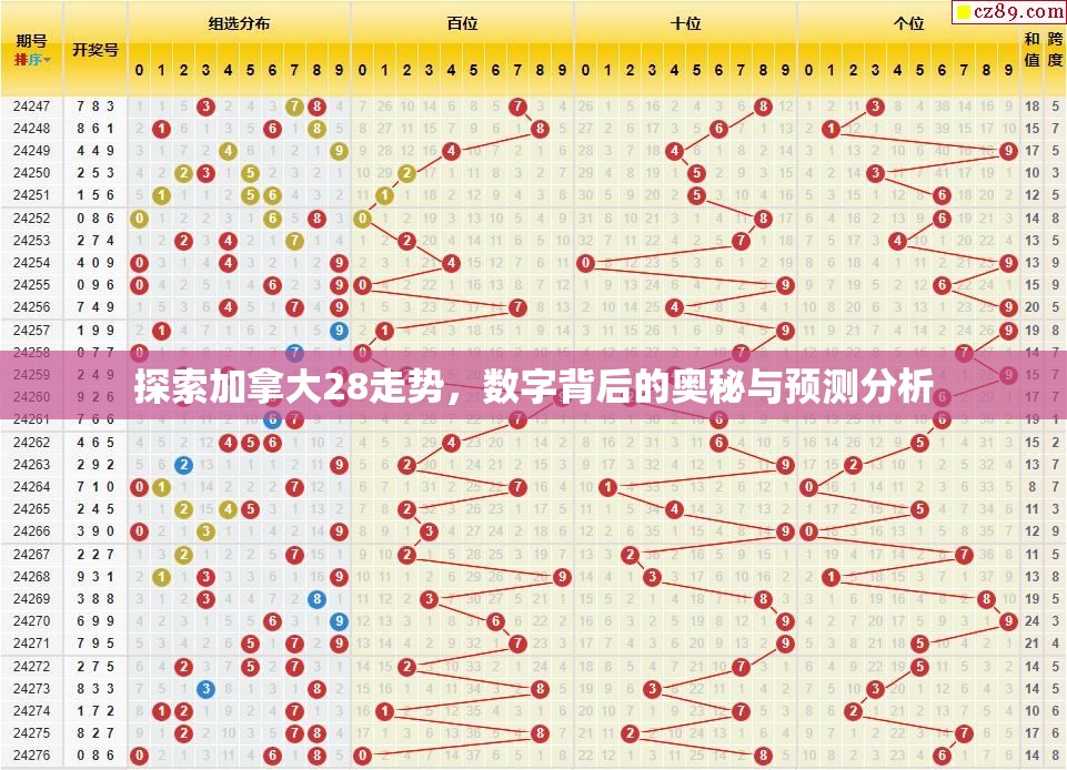 探索加拿大28走势，数字背后的奥秘与预测分析