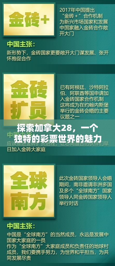 探索加拿大28，一个独特的彩票世界的魅力