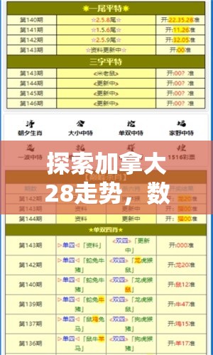 探索加拿大28走势，数字游戏背后的奥秘与策略