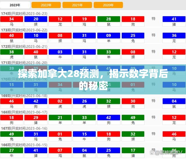 探索加拿大28预测，揭示数字背后的秘密