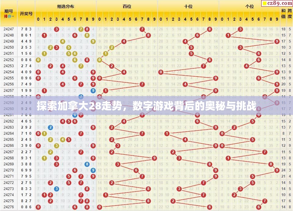 探索加拿大28走势，数字游戏背后的奥秘与挑战