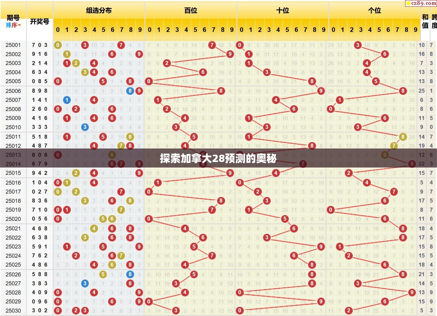 探索加拿大28预测的奥秘