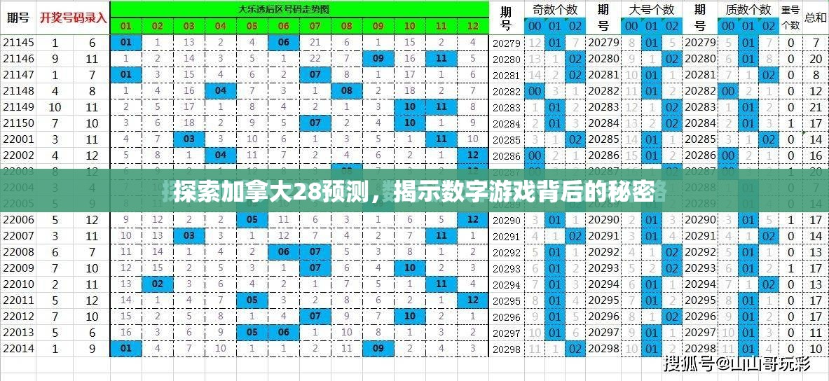 探索加拿大28预测，揭示数字游戏背后的秘密