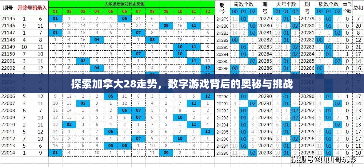 探索加拿大28走势，数字游戏背后的奥秘与挑战